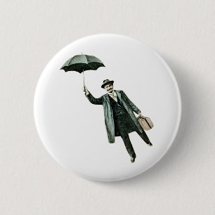 Mr. Magic & his flying Umbrella 6 Cm Round Badge
