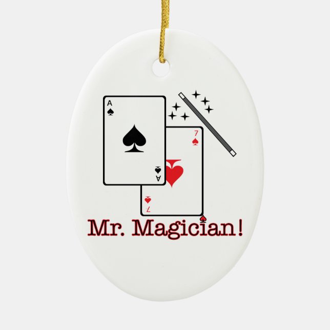 Mr. Magician! Ceramic Tree Decoration (Front)