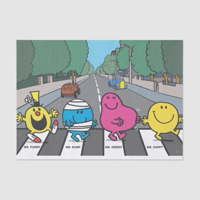 Mr. Men Abbey Road Walkers Tissue Paper (Front)