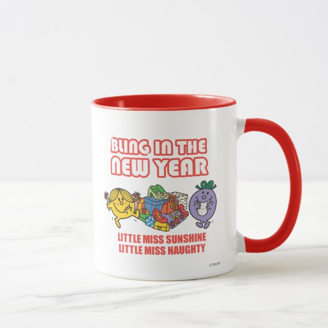 Mr. Men Little Miss Bling in the New Year Mug (Right)