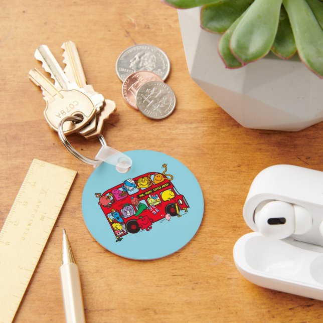 Mr Men & Little Miss Bus Key Ring (Desk)