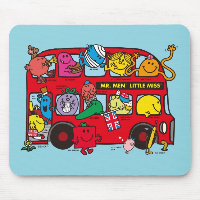 Mr Men & Little Miss Bus Mouse Pad (Front)