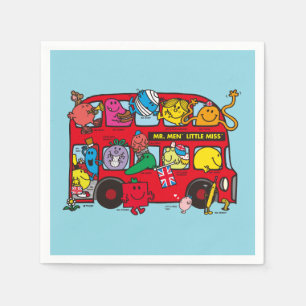 Mr. Men & Little Miss Crowded Bus Napkin