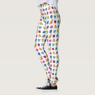 Mr Men & Little Miss Dancing Neon Pattern Leggings