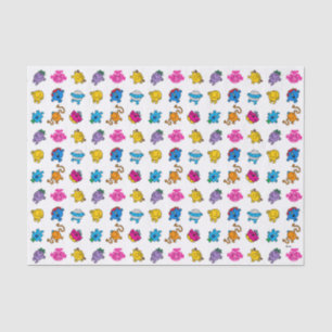 Mr Men & Little Miss   Dancing Neon Pattern Tissue Paper