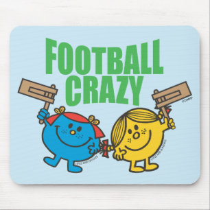 Mr. Men Little Miss Football Crazy Mouse Pad