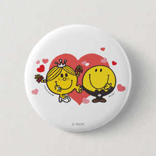 Mr. Men Little Miss Happy Sunshine Wedding 6 Cm Round Badge