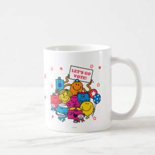 Mr. Men Little Miss Let's Go Vote! Coffee Mug