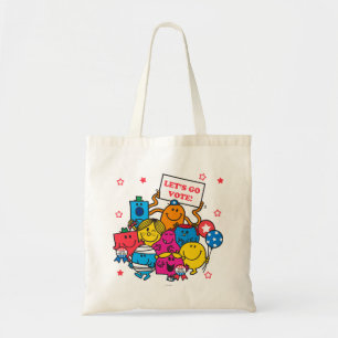 Mr. Men Little Miss Let's Go Vote! Tote Bag