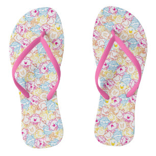 Mr Men & Little Miss   Neon Colours Pattern Jandals