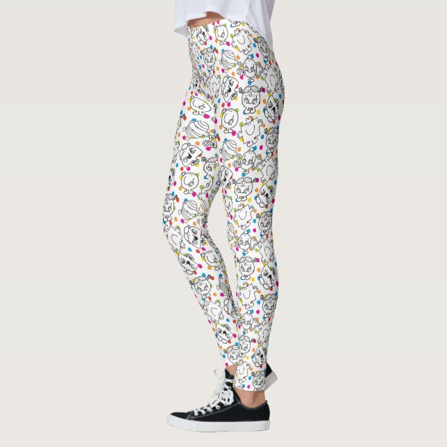 Mr Men & Little Miss | Rainbow Polka Dots Pattern Leggings (Left)