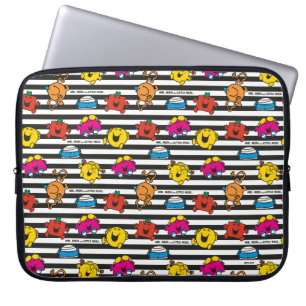Mr Men & Little Miss Stripes Pattern Laptop Sleeve