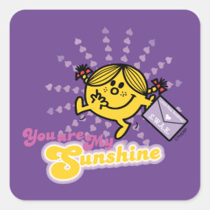 Mr. Men Little Miss "You Are My Sunshine" Square Sticker