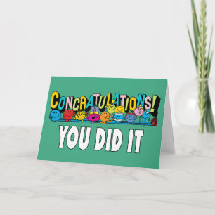 Mr Men Little Miss   You Did It Card