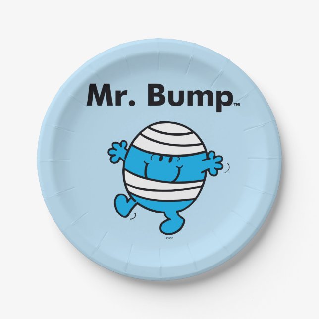 Mr. Men | Mr. Bump is a Clutz Paper Plate (Front)
