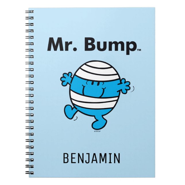 Mr. Men | Mr. Bump is a Clutz Spiral Notebook (Front)