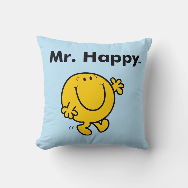 Mr. Men | Mr. Happy Is Always Happy Cushion (Front)