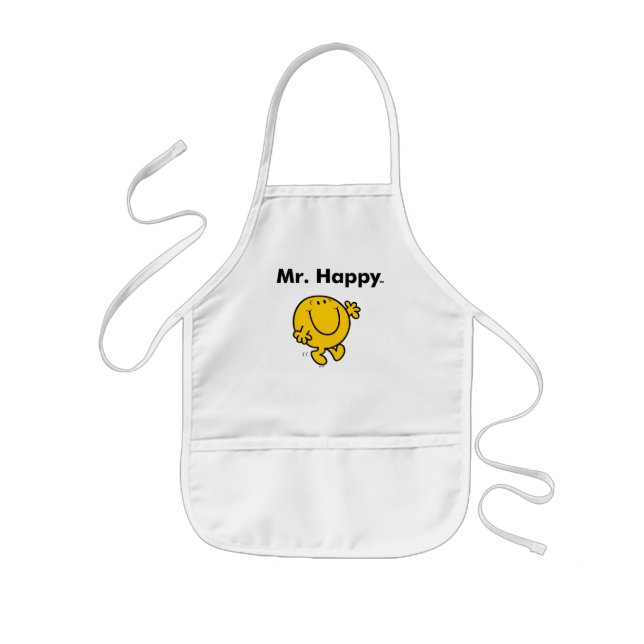 Mr. Men | Mr. Happy Is Always Happy Kids Apron (Front)
