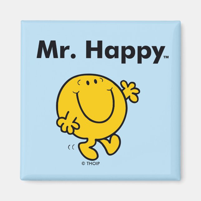 Mr. Men | Mr. Happy Is Always Happy Magnet (Front)