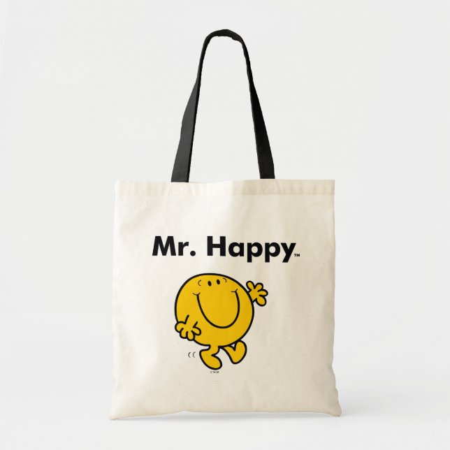Mr. Men | Mr. Happy Is Always Happy Tote Bag (Front)