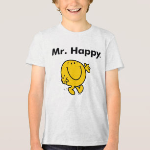 Mr. Men Mr. Happy Is Always Happy Tri-Blend Shirt
