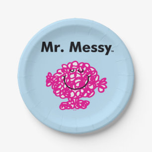 Mr. Men Mr. Messy Is Cute, But Messy Paper Plate