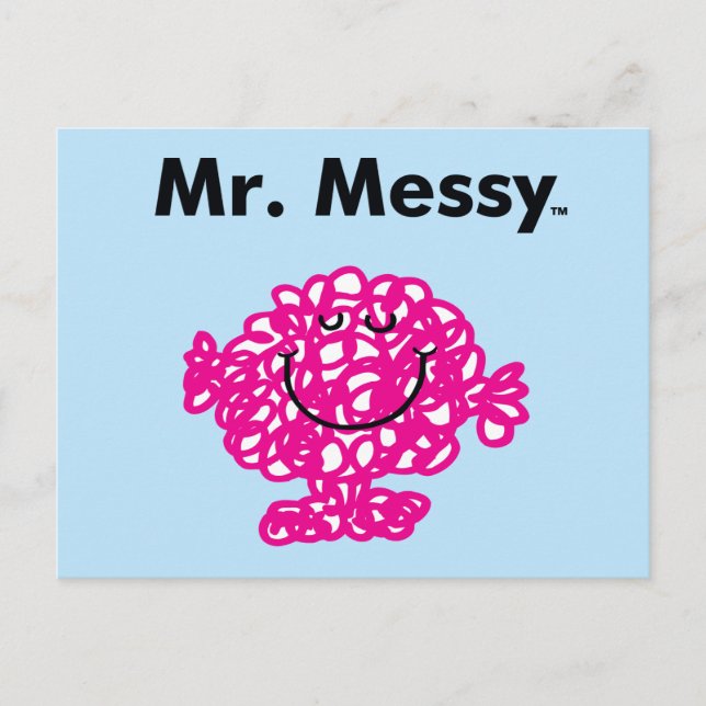 Mr. Men | Mr. Messy Is Cute, But Messy Postcard (Front)