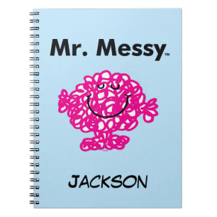 Mr. Men Mr. Messy Is Cute, But Messy Spiral Notebook