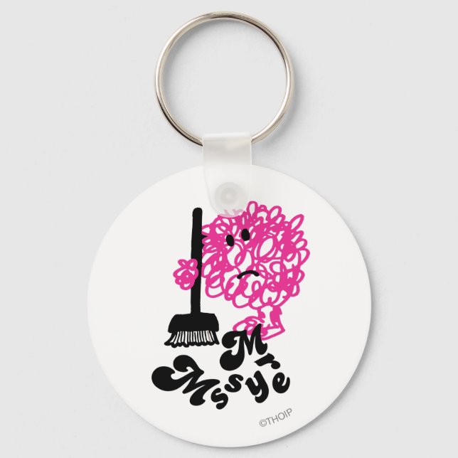 Mr. Messy | Broom & Name Key Ring (Front)