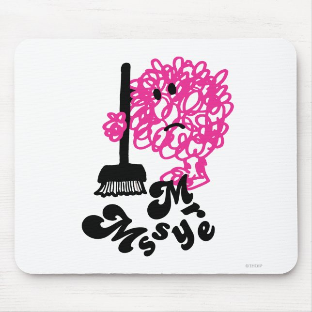 Mr. Messy | Broom & Name Mouse Pad (Front)