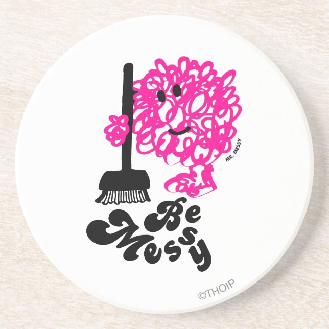 Mr. Messy Cleaning Up Coaster (Front)