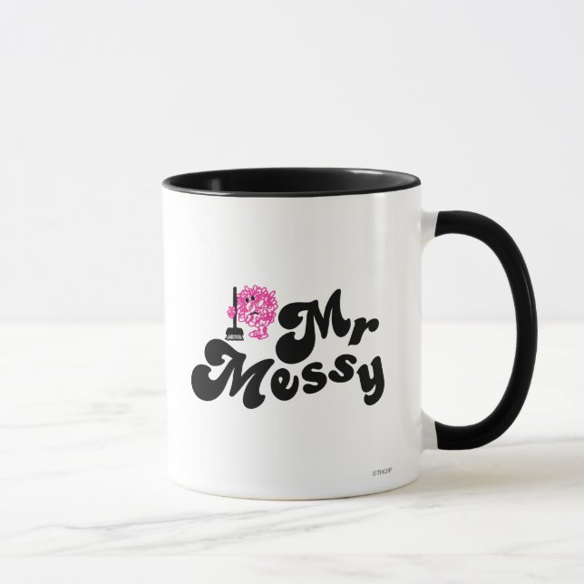 Mr. Messy | Cleaning With Broom Mug (Right)