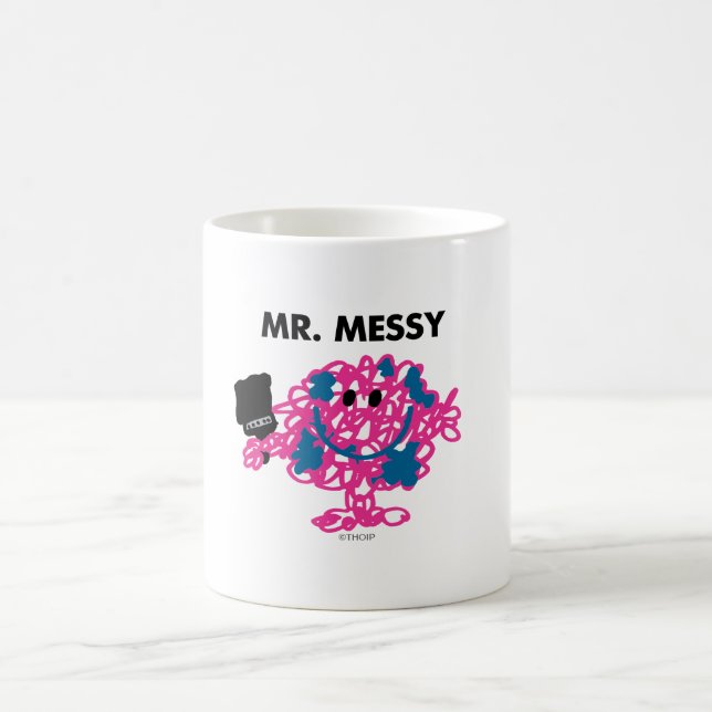 Mr. Messy Holding A Paintbrush Coffee Mug (Center)