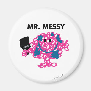 Mr. Messy Holding A Paintbrush Magnet
