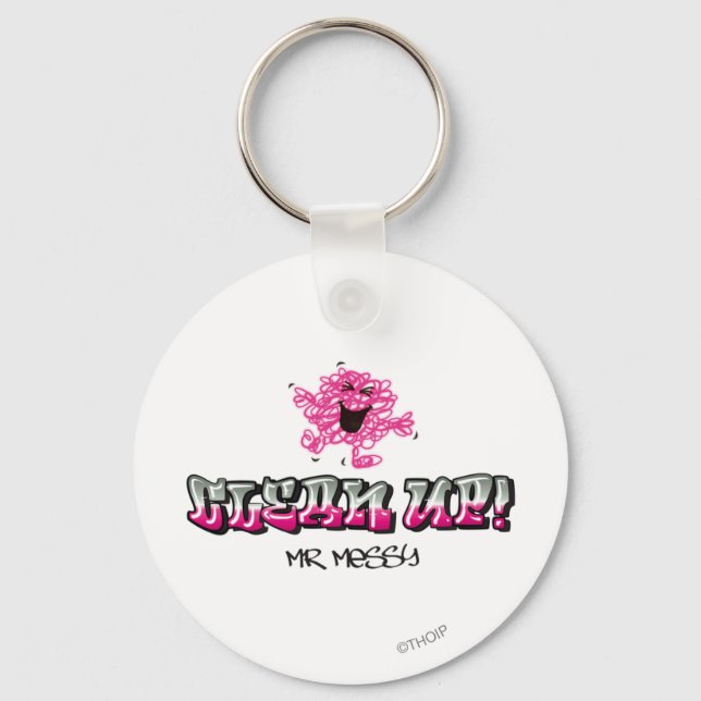 Mr. Messy Says Clean Up Key Ring (Front)