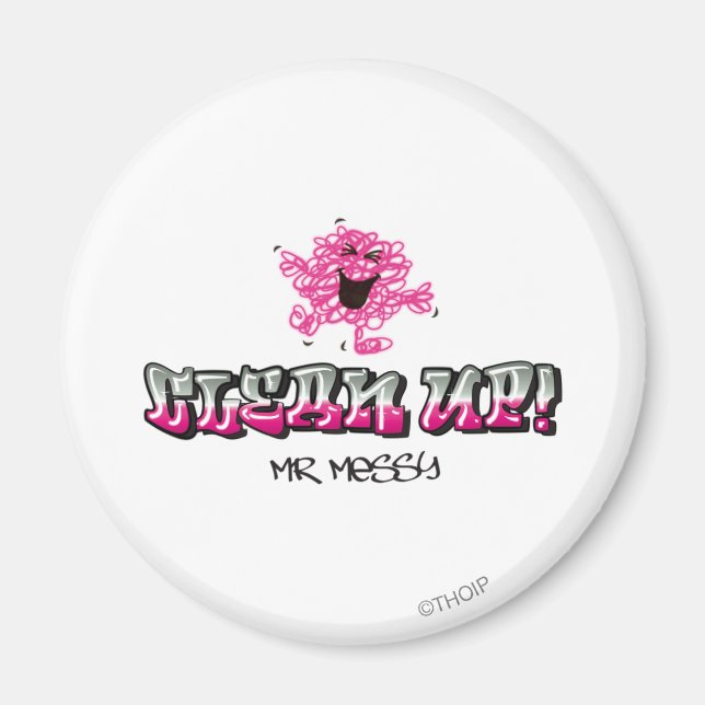 Mr. Messy Says Clean Up Magnet (Front)