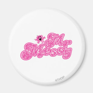 Mr. Messy   Sparkling Pink Name Magnet