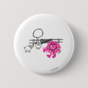 Mr. Messy & Two Pigs 6 Cm Round Badge
