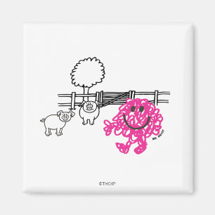 Mr. Messy & Two Pigs Magnet