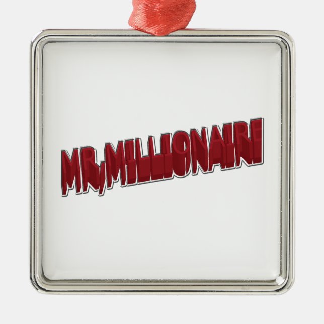 MR,Millionaire Red 3 Dimension Metal Tree Decoration (Front)