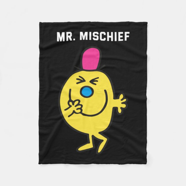 Mr Mischief Design Fleece Blanket (Front)