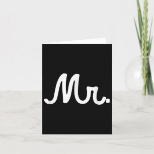 Mr. Mister For Groom At Wedding With Bride Vintage Card