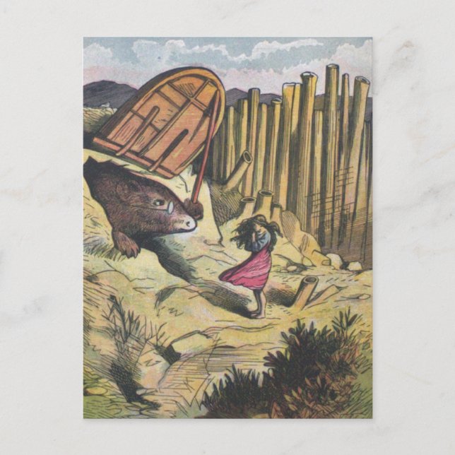 "Mr. Mole's Guest"  Postcard (Front)