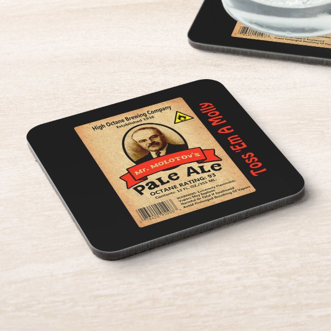 Mr. Molotov's Pale Ale Label Coaster (Left Side)