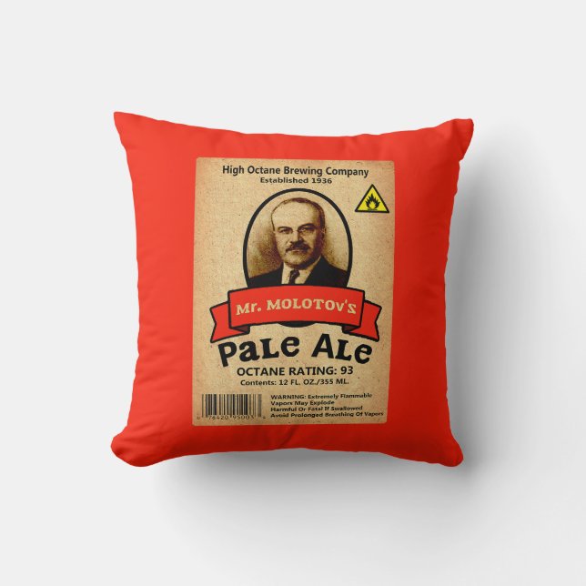 Mr. Molotov's Pale Ale Label Cushion (Front)