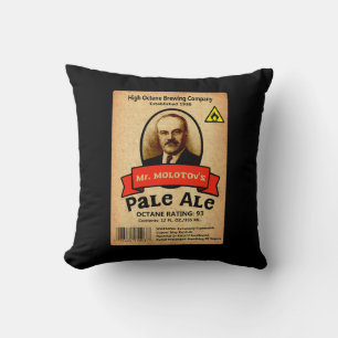 Mr. Molotov's Pale Ale Label Cushion