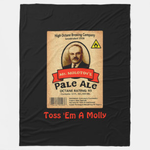 Mr. Molotov's Pale Ale Label Fleece Blanket