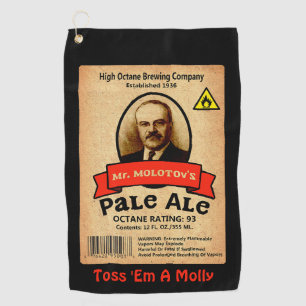 Mr. Molotov's Pale Ale Label Golf Towel