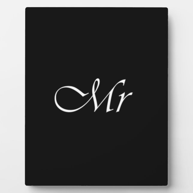 Mr Monogram Plaque (Front)