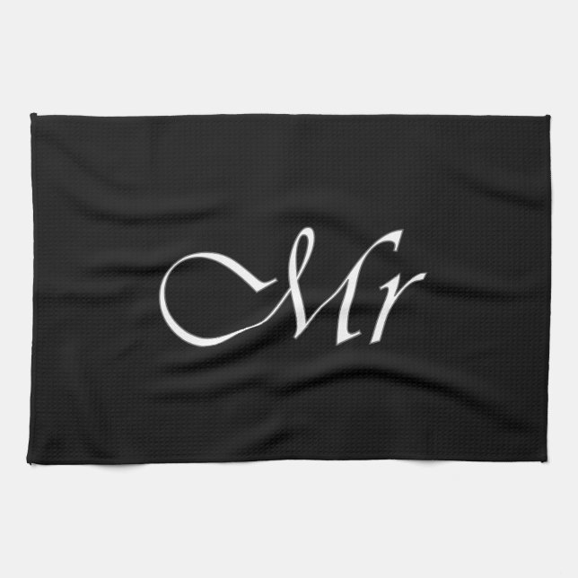 Mr Monogram Tea Towel (Horizontal)